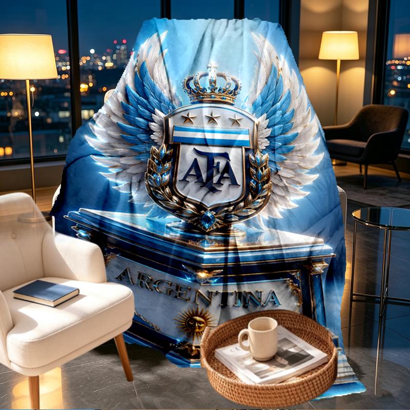 Manchester City FC Print Blanket - Soft & Comfortable, for Bedroom, Travel, Sofa, Home Decoration - Birthday Christmas Gift for Friend
