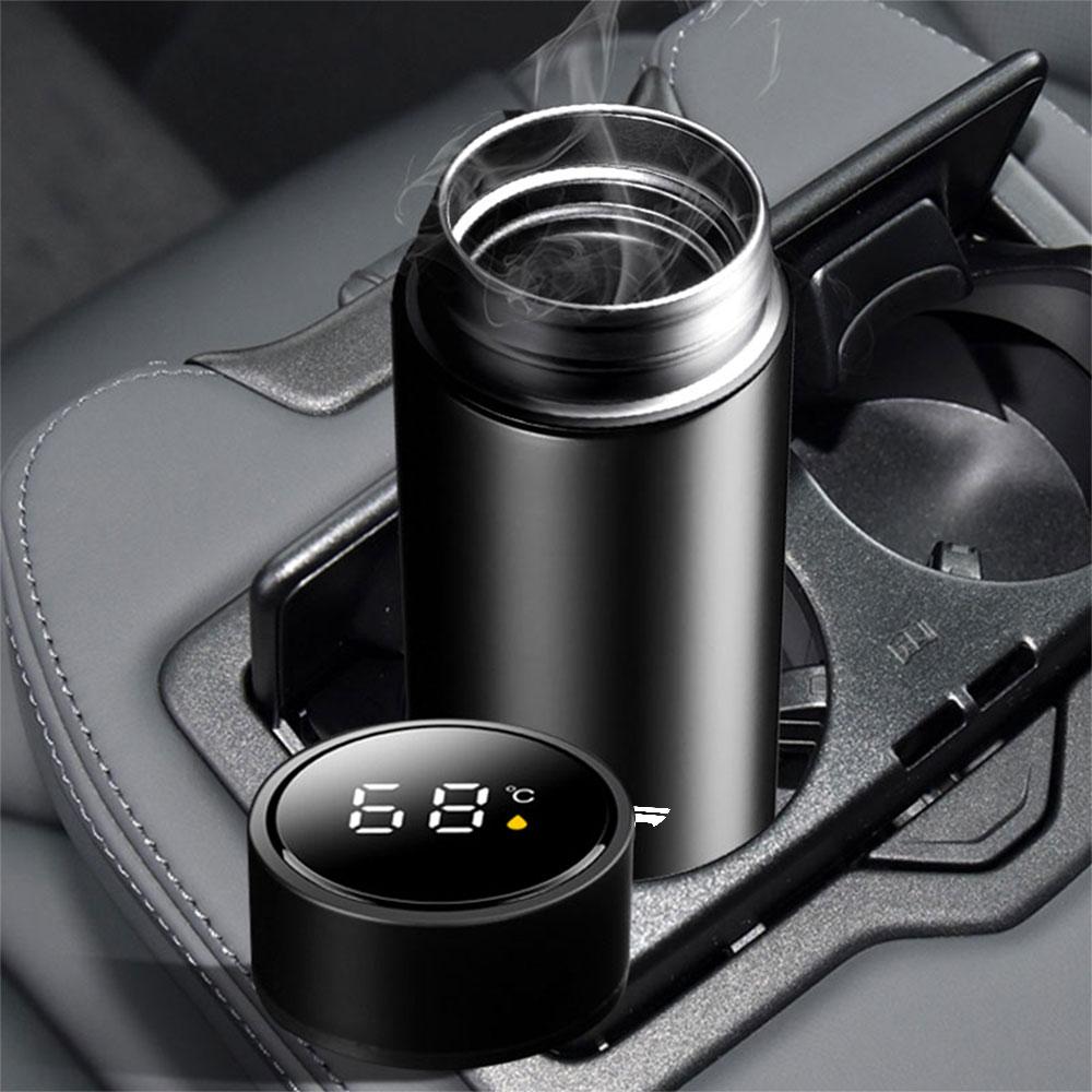 ALS1 500ml Portable Car Smart Thermos Bottle Temperature Display Cup Valve Cap For Tesla Model 3 Model X MODEL S ROADSTER Car Styling