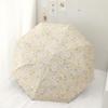 210T Camellia In The Rain Fully Automatic Umbrella Ins Sunscreen and UV Protection Umbrella for Both Sunny and Rainy Days