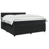 Box Spring Bed with Mattress Black 140 x 200 cm Velvet