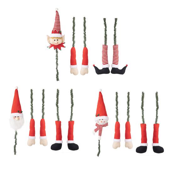 Рождественская елочная игрушка кукла плюшевый Санта Клаус снеговик эльф ноги руки голова мягкая кукла елочная игрушка украшение для праздничного декора