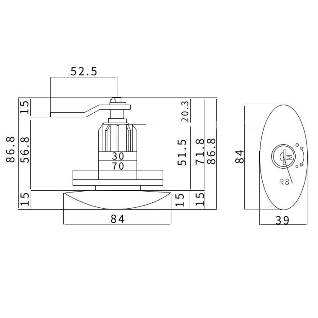 HWHongRV Camper Shell RV Locks for Storage Pickup and Black Zinc Alloy Lock Body Locks, 2-Piece T-Handle Doors, Trucks, Boats, Right-Hand Keyed,
