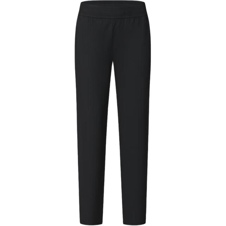 Fila SS24 Вязаные Простые Базовые Фитнес Прямые Повседневные Брюки Женские низы Глубокий Черный A61W421601F-BK