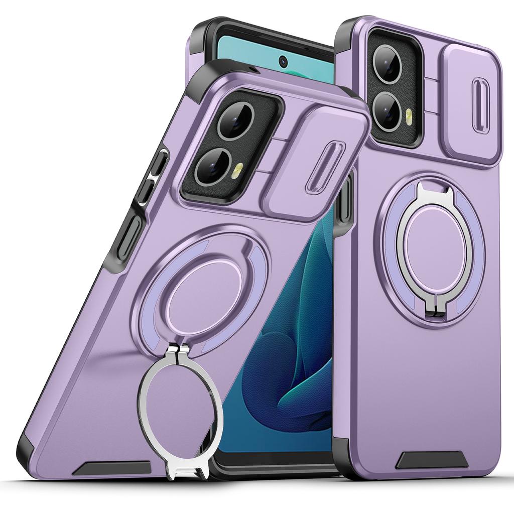 Роскошный бронированный чехол для телефона Motorola Moto G Stylus Power Play 5G 2024 с магнитной подставкой-держателем и защитой объектива, противоударный чехол