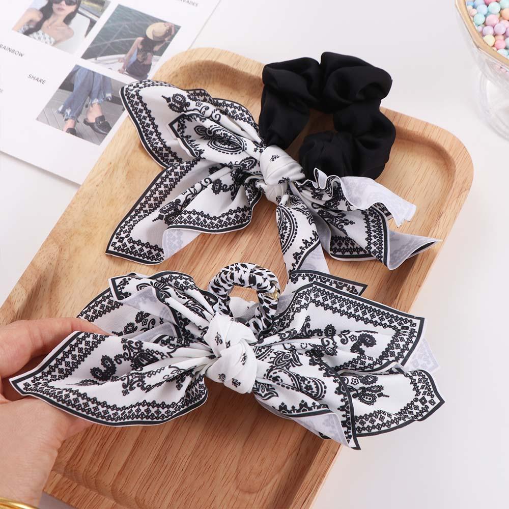 Bowknot Cashew Flower Hair Clip French Style Bow Hair Rope Cute Bow Hair Claw Daily