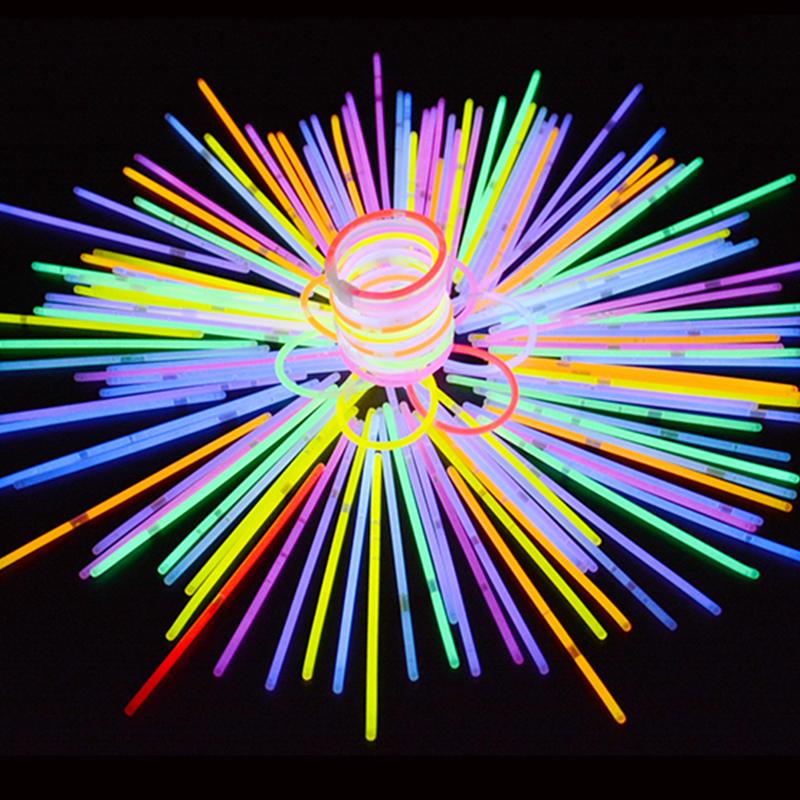 50pcs Party Special Light Stick Children's Non-toxic Luminous Toy Luminous Stick Bracelet Light Stick Party Supplies Toys