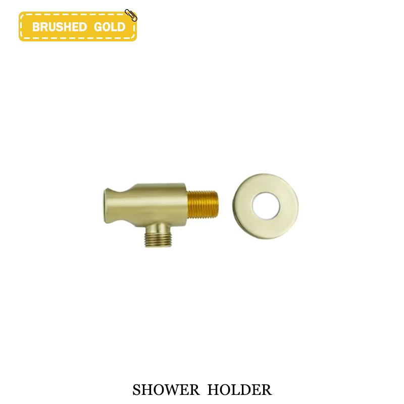 Ручная душевая лейка из матового золота с настенным креплением из латуни, ручной душ из нержавеющей стали, шланг 1,5 м, аксессуары для ванной комнаты
