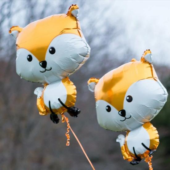 Воздушный шар из алюминиевой пленки, праздничный, без утечек, декоративный забавный воздушный шар в виде джунглей, кролика, енота, лисы, для вечеринки