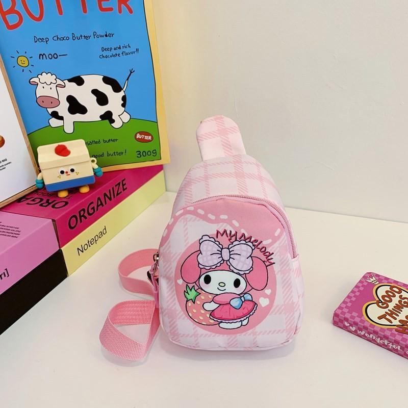 Cute Cartoon Children's Backpack For Girls With Kt Cat And Melody Print Lightweight Design