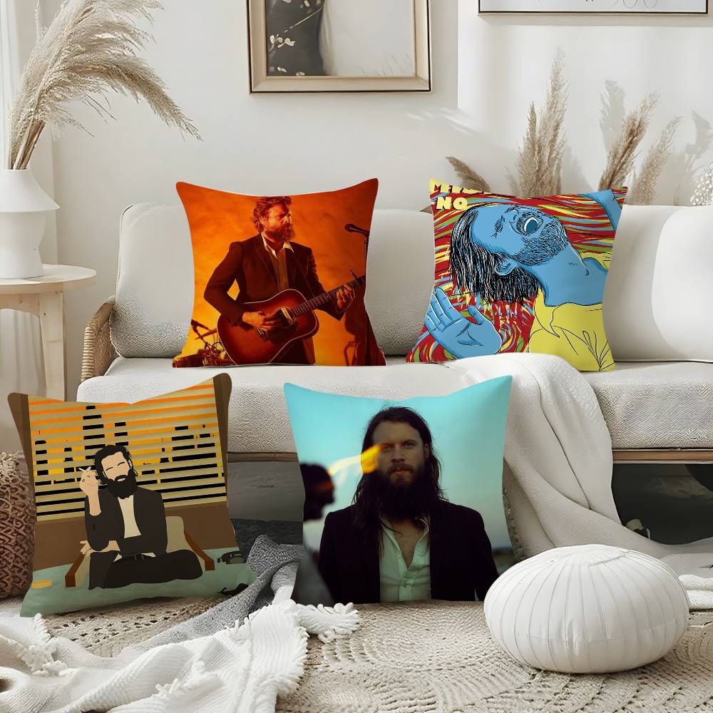 Наволочка для подушки Father J-John Misty Домашняя Подушка для спинки стула в общежитии Короткий плюш Двусторонняя печать Офис Время для сна Чехол для подушки