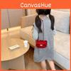 Trendy Pu Velvet Mini Shoulder Bag For Kids Fashionable Crossbody Chain Purse