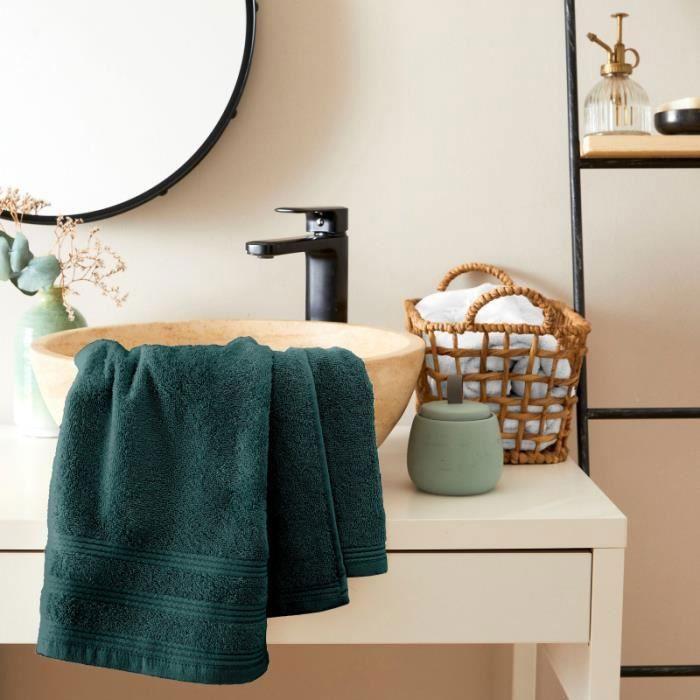 "Spa" Hand Towel 50 X 100 Cm - 400 Gr-m² - Color: Emerald "Spa"