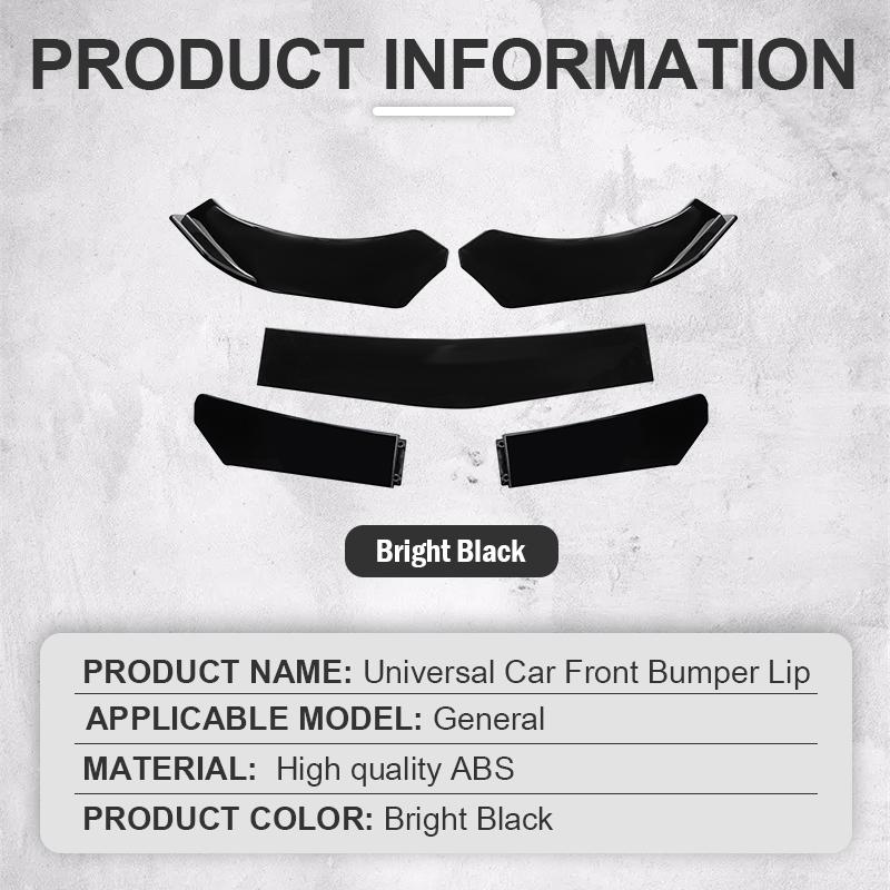 5pcs Upgraded Front Bumper Shovel with Stepped Design High-Quality ABS Material Car Accsesories Accessory