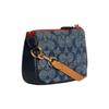 Coach Клатч Nolita 15 Металлический Логотип Шамбре Принт Пресбиопия По Всей Поверхности Фирменный Шамбре и Гладкая Кожа Маджонг Подмышечный Плечевой Маленький