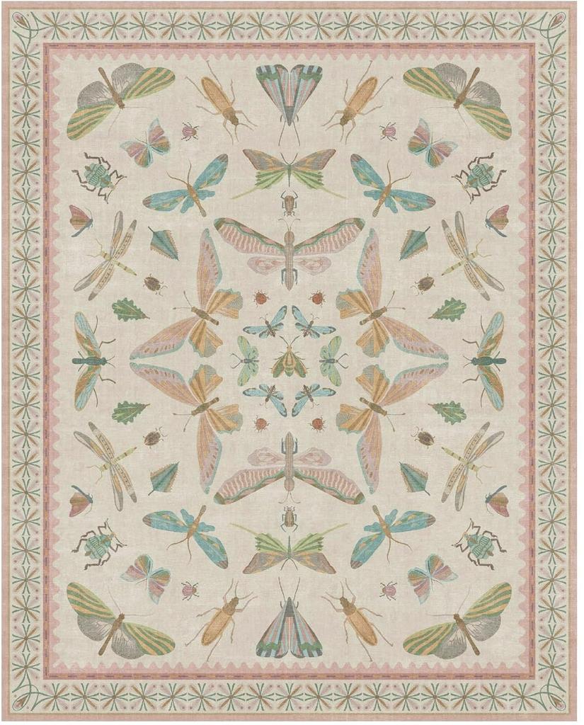 Multicolored Insect Art Carpet for Living Room Sofa Rug Home Decor Bedroom Rug Lounge Hallway Kitchen Dining Table Mat Doormat