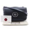 Gucci Маленькая сумка на плечо Petit GG 739722 Double G 2WAY черная кожаная Женская Б/у