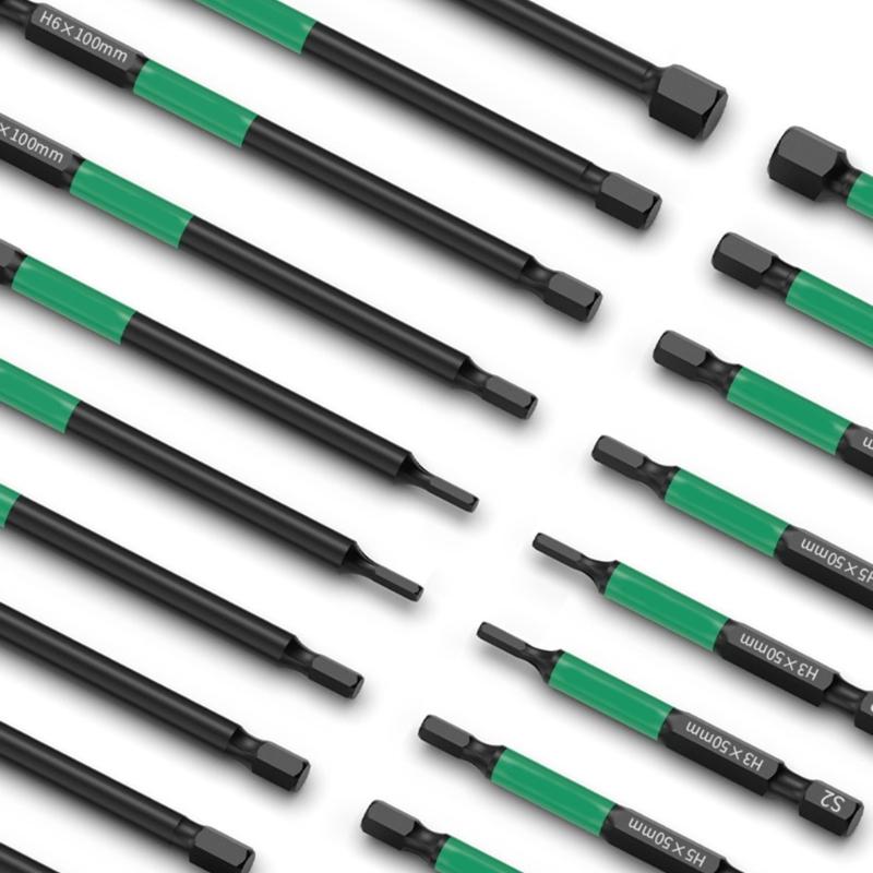 Ударопрочная магнитная вставка-бита с высоким крутящим моментом, шестигранная силовая бита, легированная сталь, сменная бита для электрической отвертки