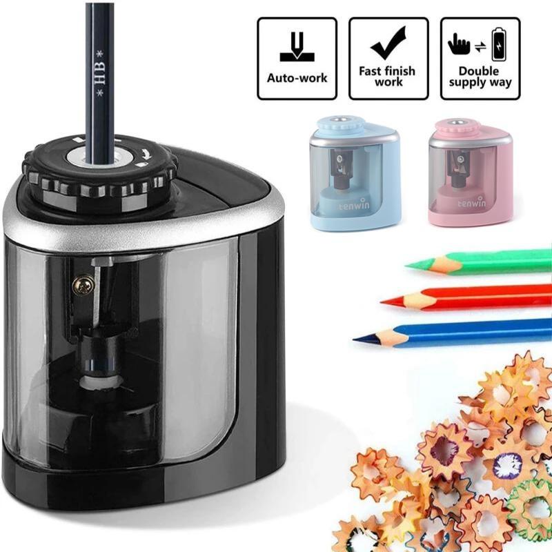 Electric Pencil Sharpener Kids Electric Battery Operated Pencil Sharpener Automated Cordless Sharpener For School Home Office
