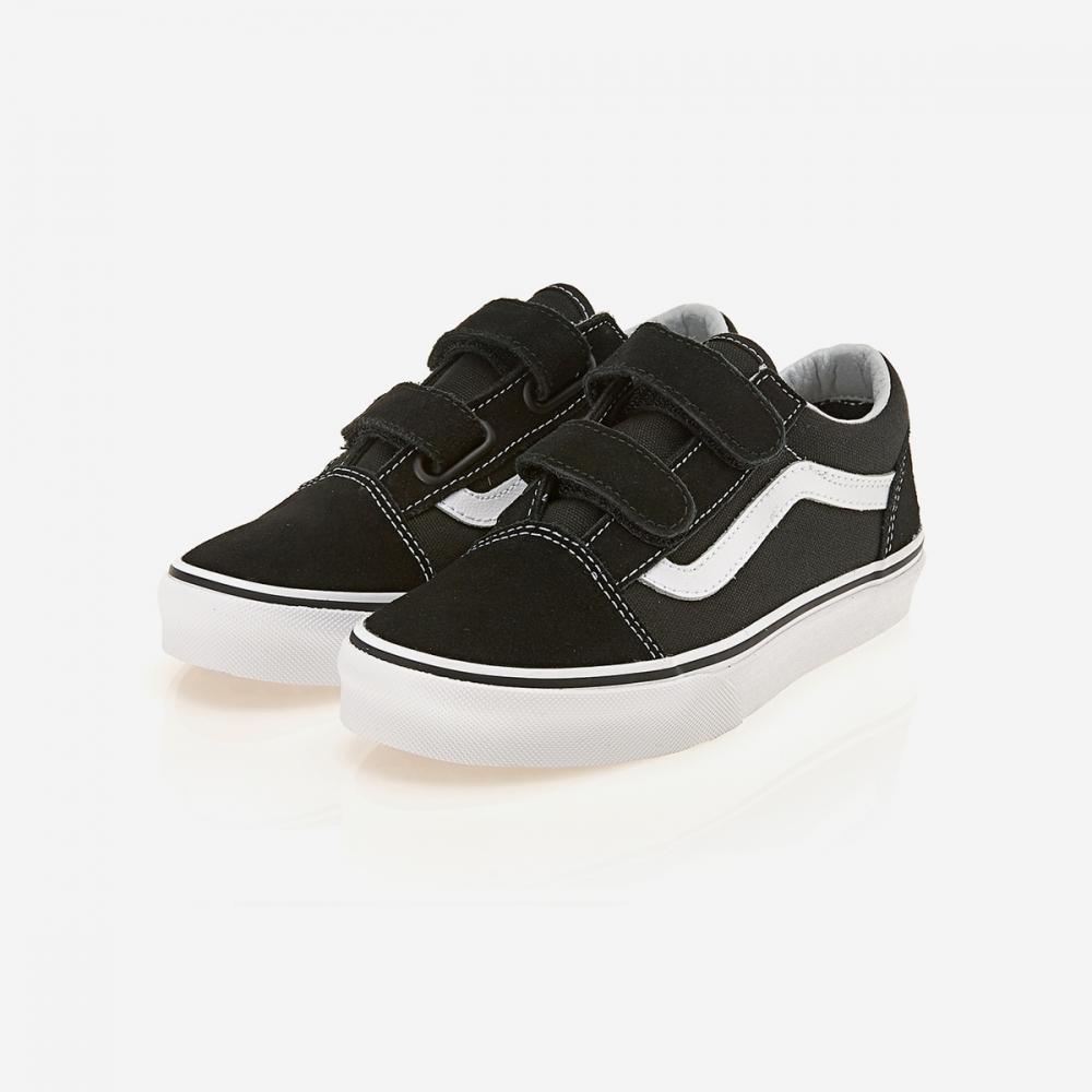 Vans Старая школа липучка Черный Истинный Белый Vn000vhe6bt Черный Истинный Белый