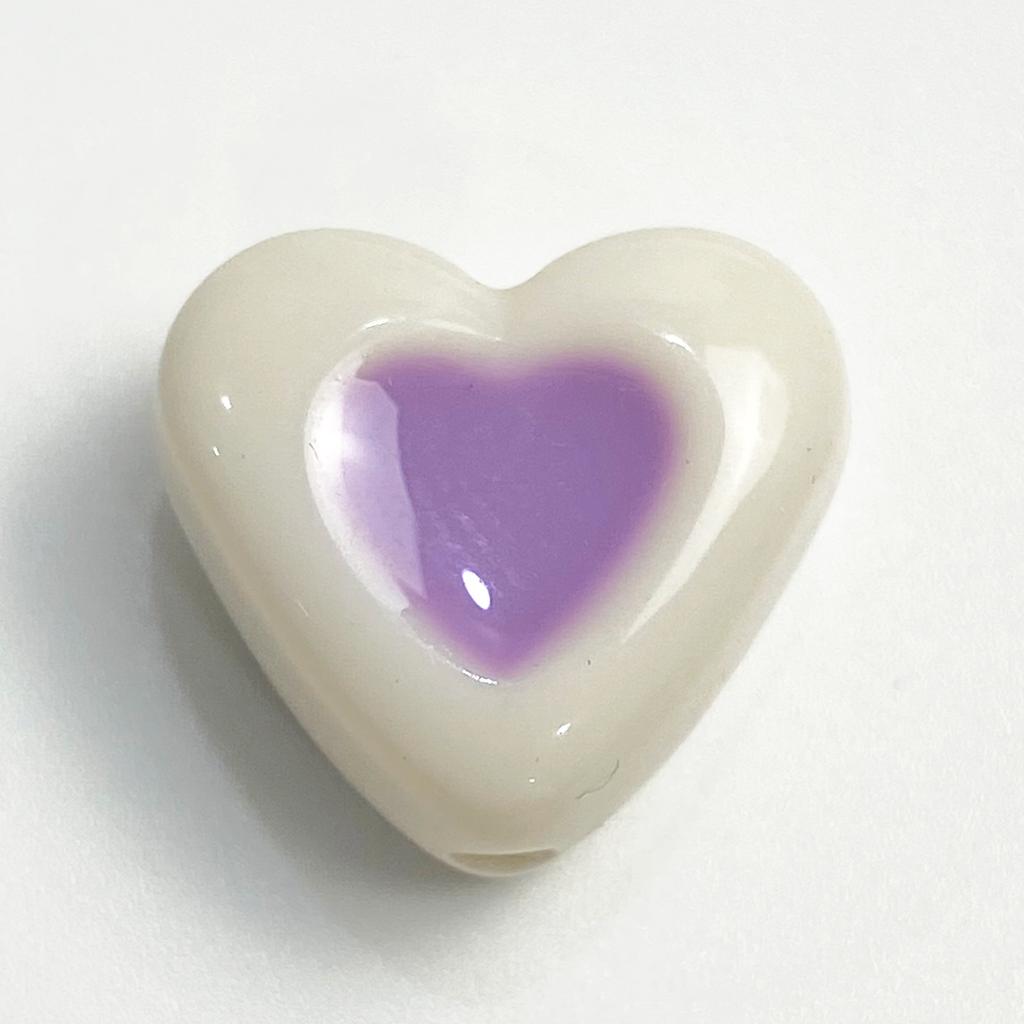 Love Loose Beads Mobile Phone Chain Beaded Accessories Necklace Pendant Dripping Oil DIY Macaron Jewelry Material 10pcs Cream Color Beads