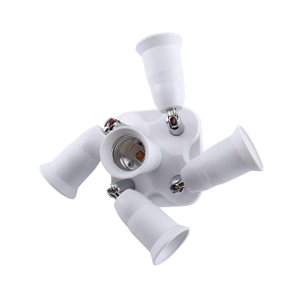 E26 Light Socket Splitter PBT Lamp Socket Adapter Bulb Adapter Holder Lighting Intensity Increase