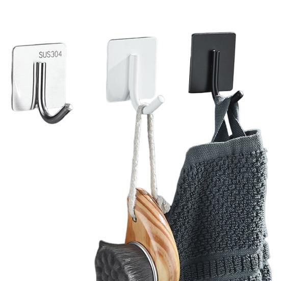 1/6 шт. настенные вешалки из нержавеющей стали прочные самоклеящиеся крючки для полотенец нержавеющие устойчивые к коррозии