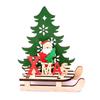 Wooden Christmas Tree Painted Assembly DIY Xmas Sled Ornaments Noel  Merry Christmas Decor Navidad Happy New