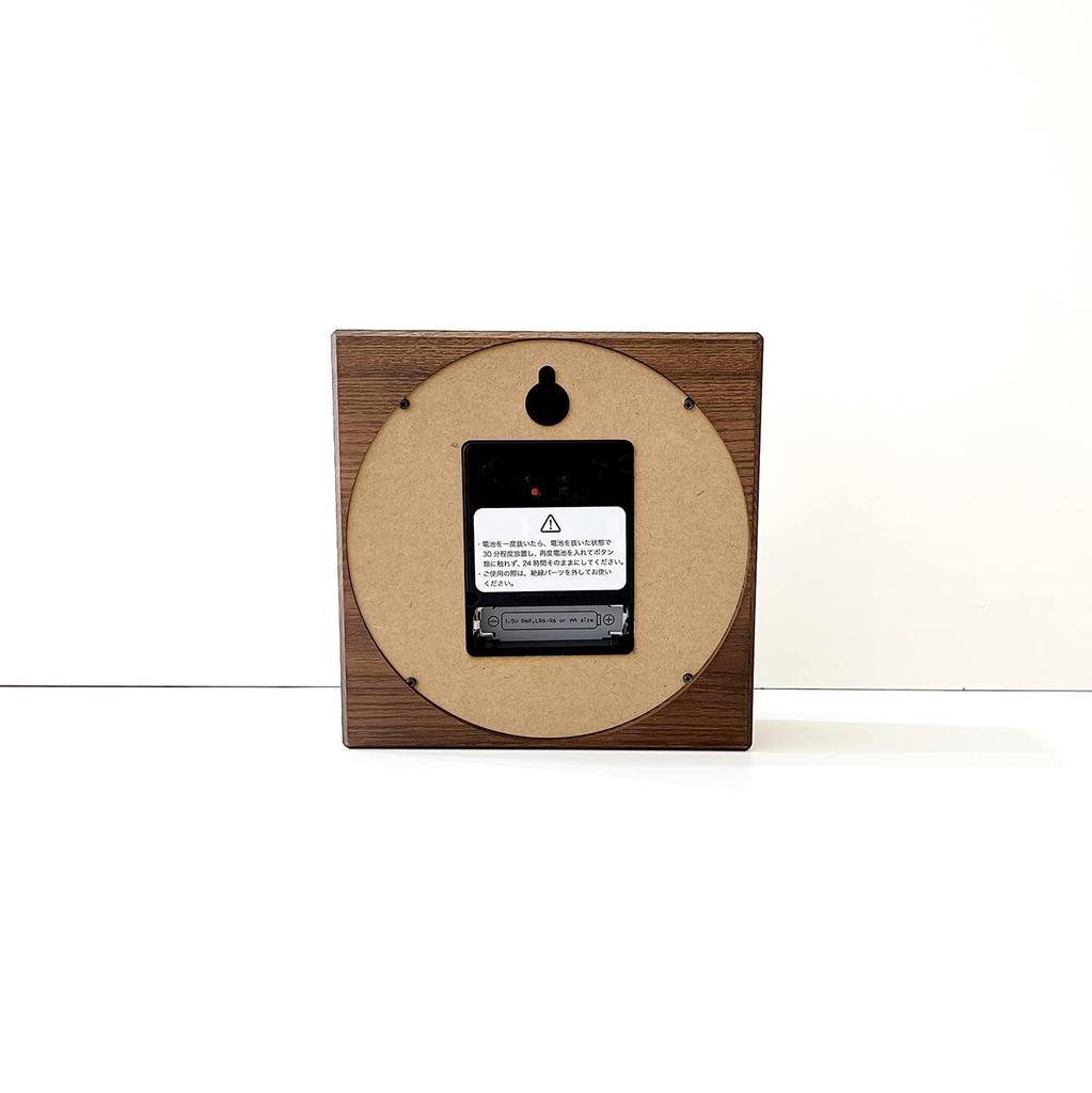 KATOMOKU Dual Use Clock 6, Brown, km-131BRRC, Wall/Tabletop Use, Radio-Controlled Clock, Continuous Second Hand, 14cm