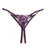 Erotic Panties Women's Sexy Lace Briefs Hollow Out  Crochet Lace Up Panty Thongs G String Open Crotch Peral Lingerie Underwear