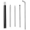 Wood Turning Tools for Lathe 4 PCS Set, Carbide Lathe Tools with Diamond Shape, Round, Square Cutters Replaceable Turning Lathe Chisels with a Grip