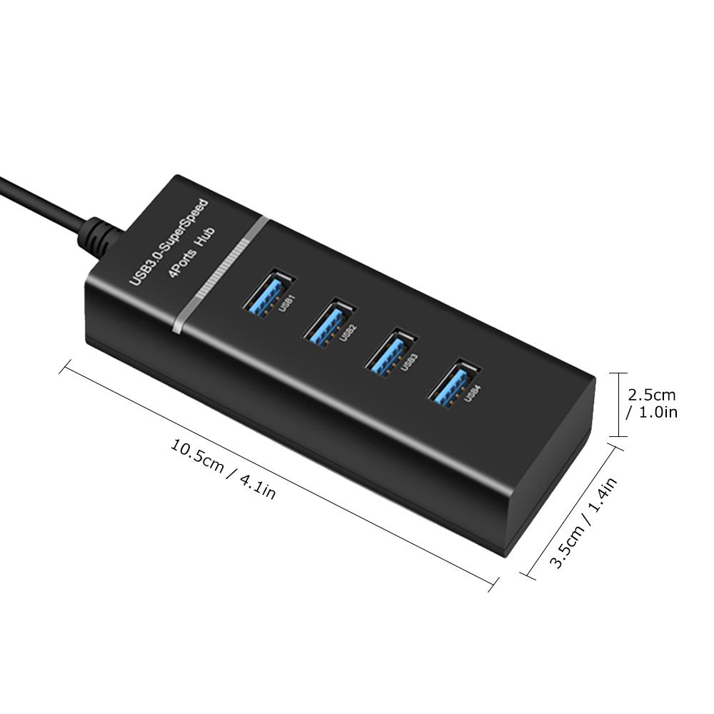 Высокоскоростной USB-концентратор, 4 порта USB 3.0, мультиконцентратор, сплиттер, расширение для настольного ПК, ноутбука, адаптер USB-концентратор