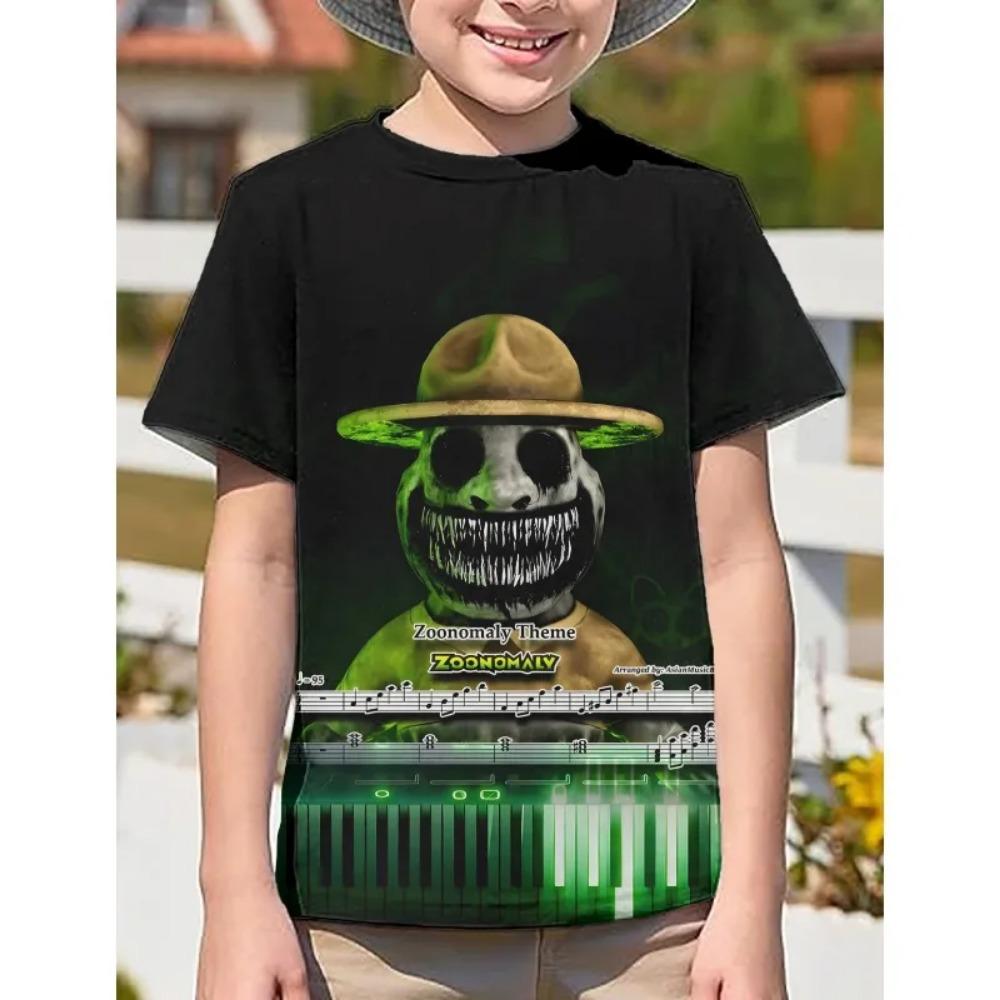 3D Printed Clothes Zoonomaly Kids T-shirts Game Cartoon Anime Figure Harajuku Tees Summer Casual Shirts Streetwear Tops Clothing 3D Printed Anime TEES
