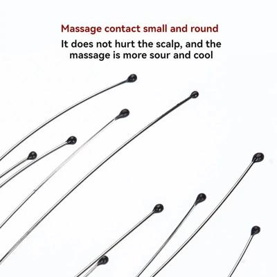 Массажер для головы Осьминог из нержавеющей стали с гравировкой, расслабитель для головы, массажер для мозга, коготь, скребок для кожи головы, средство от зуда
