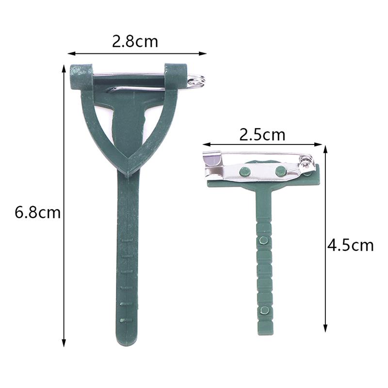 10Pcs Diy Art Plant Flower Brooch Holder Fixed Clip T Shape Triangle Pin