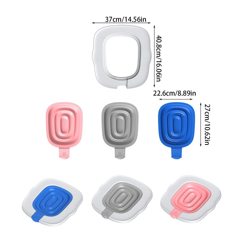 Практичные наборы для обучения кошек пользованию туалетом со съемным поддоном, многоразовый кошачий туалет для путешествий