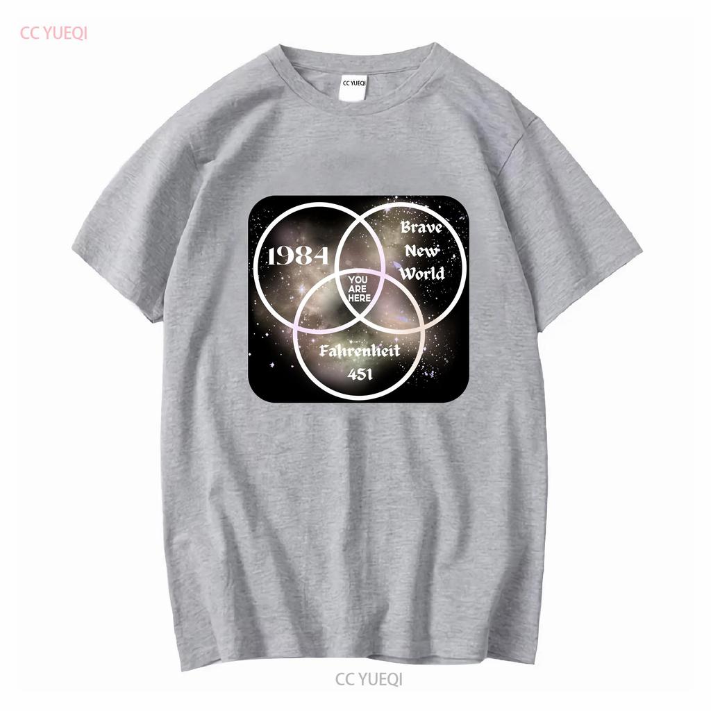 NEW LIMITED 1984 Brave World You Are Here Dystopia T Shirt long or short sleeves vintage Washed homme fashion streetwear