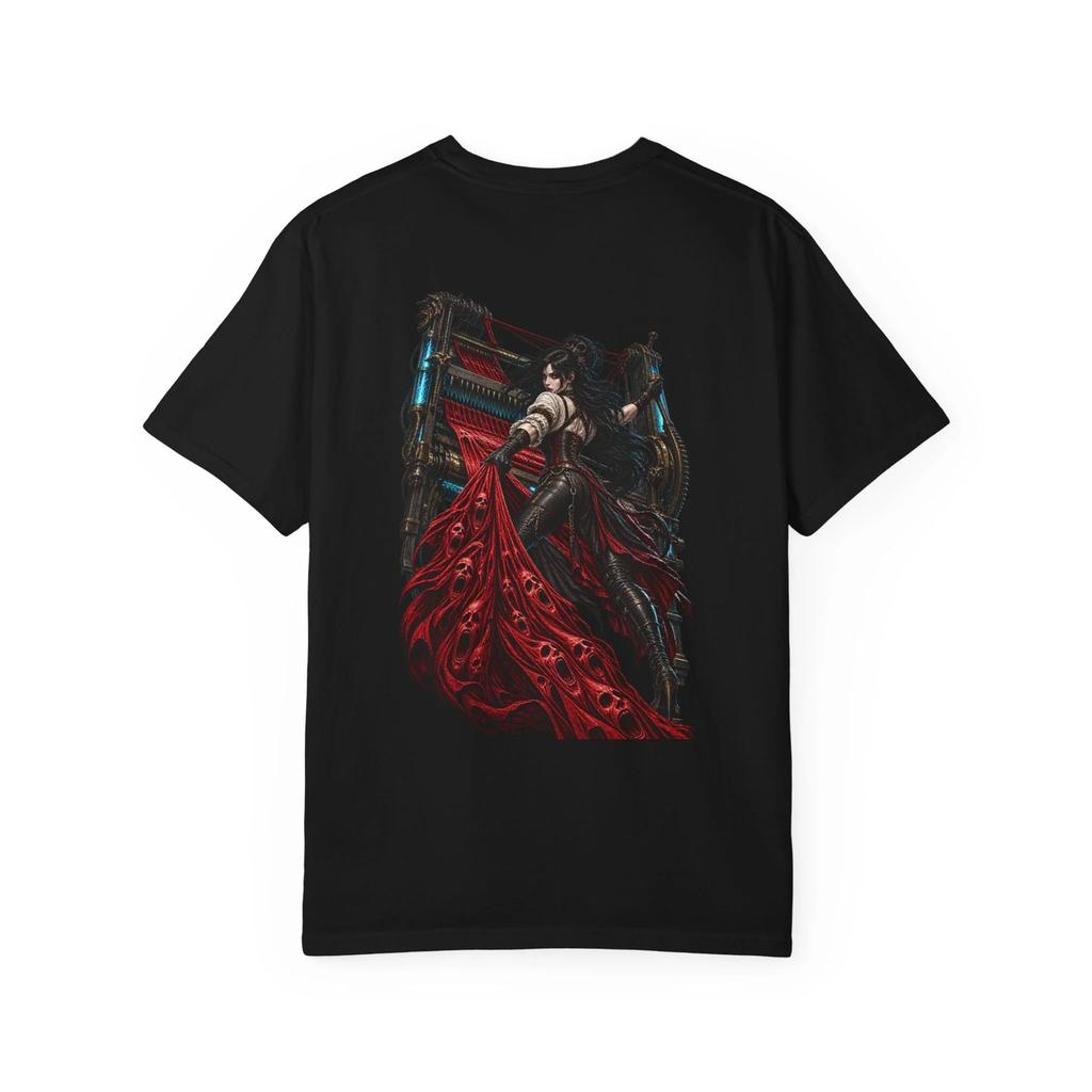 Gothic Weaver Haunted Loom Graphic T-Shirt Black Back Print Comfort Colors 1717