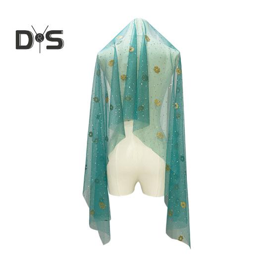 Индийский танец вуаль сетка с горячим тиснением цветы костюм реквизит взрослые дети многоразовые выступления фестивали вечеринки взрослый костюм вуаль