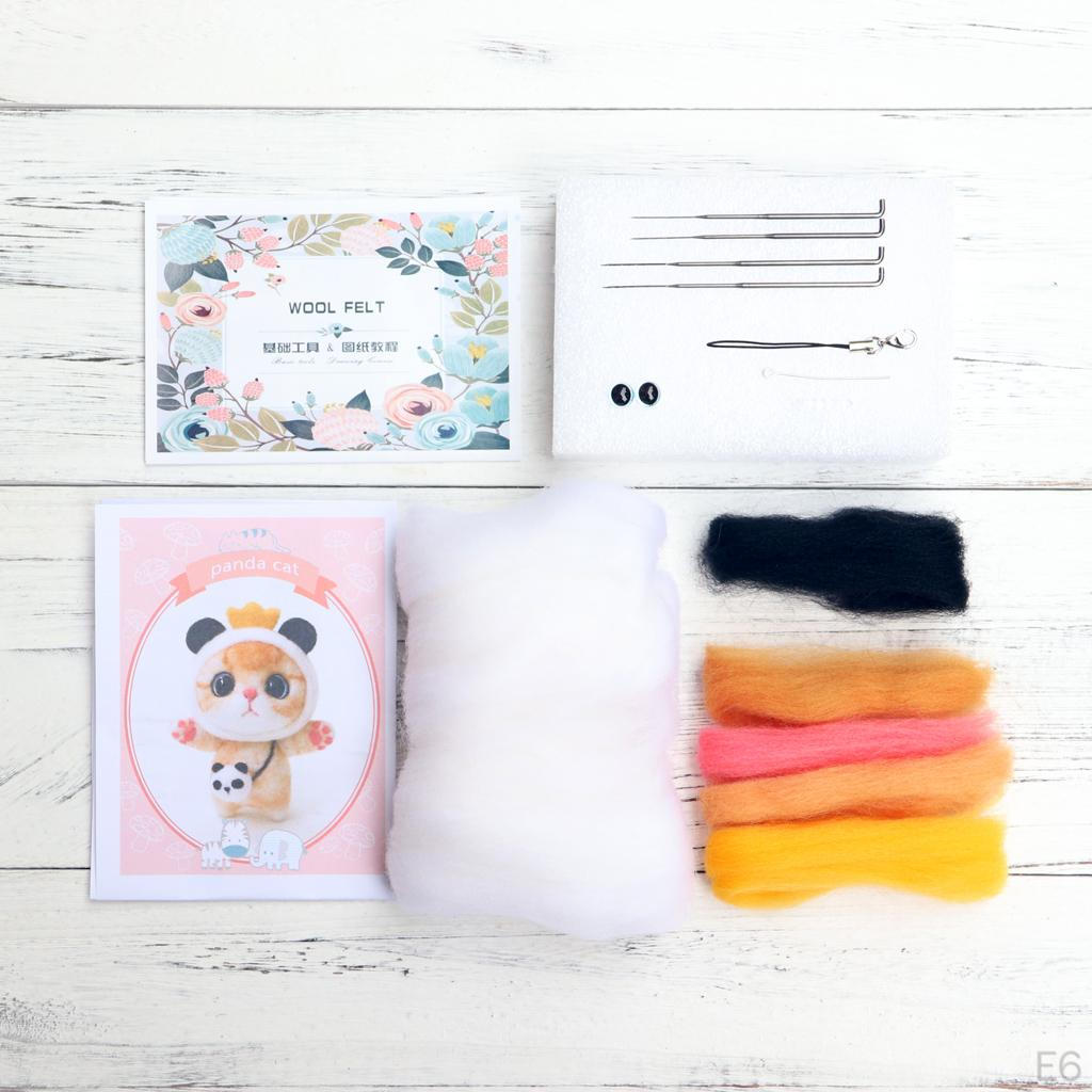 Felting Kit - Wool Roving Tools Set Kits Beginners Starter Craft