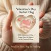 Valentine’s Day Pocket Hug — A Small Reminder Of Love, Valentine Little Pocket Heart Hug Cards, Inspirational Relationship Gift,