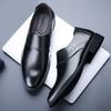Кожаные туфли для бизнеса с внутренней высотой, мягкой подошвой и мягкой поверхностью, высококачественные кожаные туфли, нескользящие и износостойкие, для среднего возраста