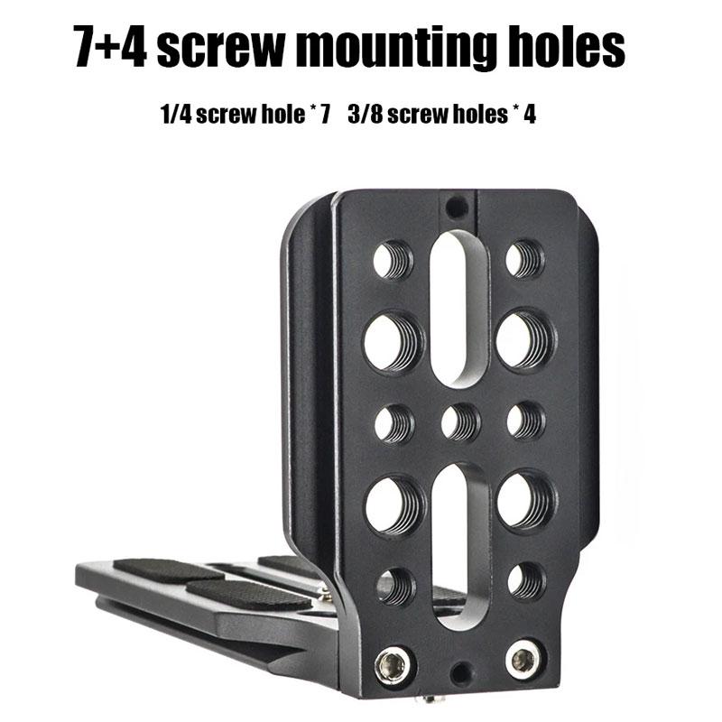 L-bracket Universal Quick Release Plate With 1/4” Screw, Vertical Camera Mount For Tripod, Compatible With Nikon And Fuji