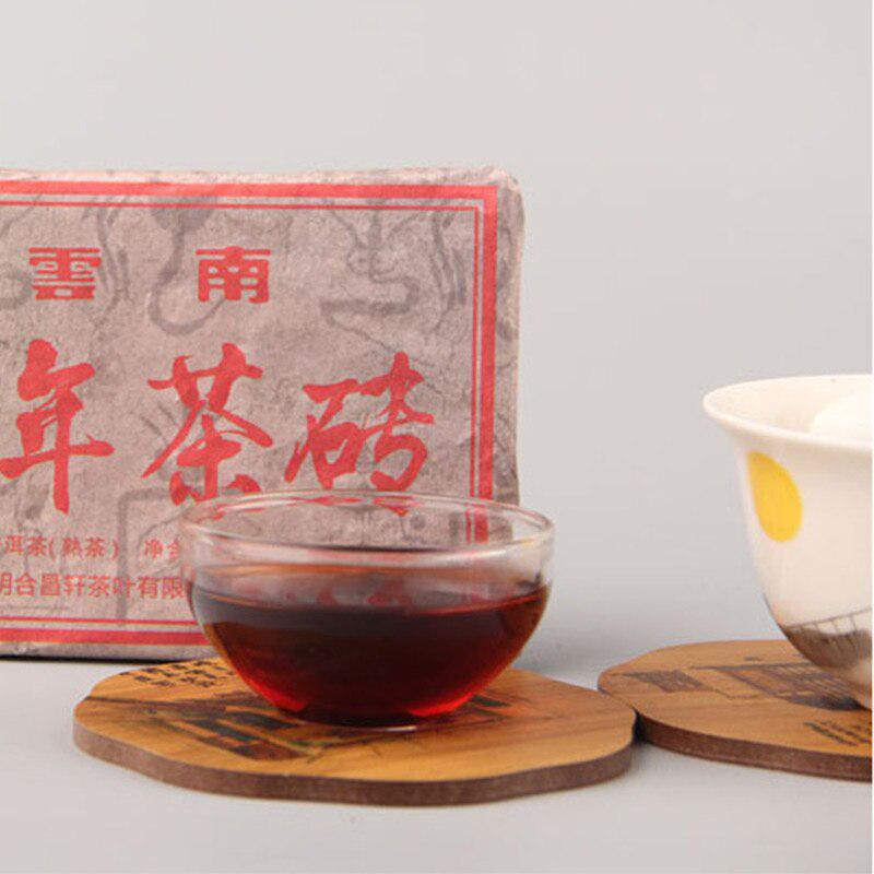 Юньнань Старый спелый чай Пуэр в кирпичиках, изготовленный в 2009 году. Пуэр из материала Древнего дерева Шу Пуэр 250 г