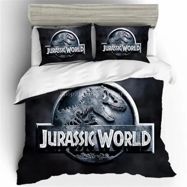 Red Jurassic Park Bedding Collection Cartoon Home Textiles For Kids Bed Collection Comforter Cover Bedroom Collection Queen Dinosaur Duvet Cover