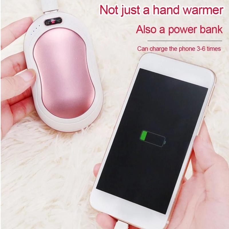 Грелка для рук 10000 мАч USB Power Bank электрическая портативная карманная грелка для рук цифровой дисплей многофункциональная карманная тканевая сумка