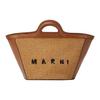 Средняя плетеная сумка-тоут с логотипом Коричневая Женская Tote_bags BMMP0068Q0-P3860-00M50