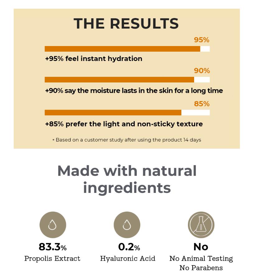 COSRX Propolis Ampoule, Сыворотка для лица, усиливающая сияние, с 73,5% экстрактом прополиса, /30 мл, увлажняющая эссенция для чувствительной кожи