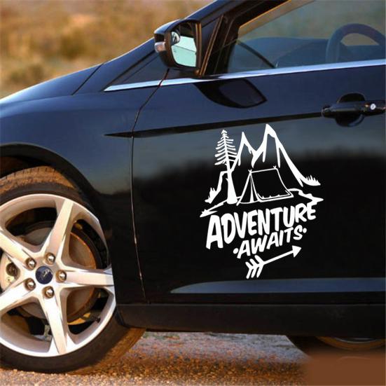 Уникальное приключение ждет светоотражающая наклейка «сосна гора» наклейка автомобильный декор