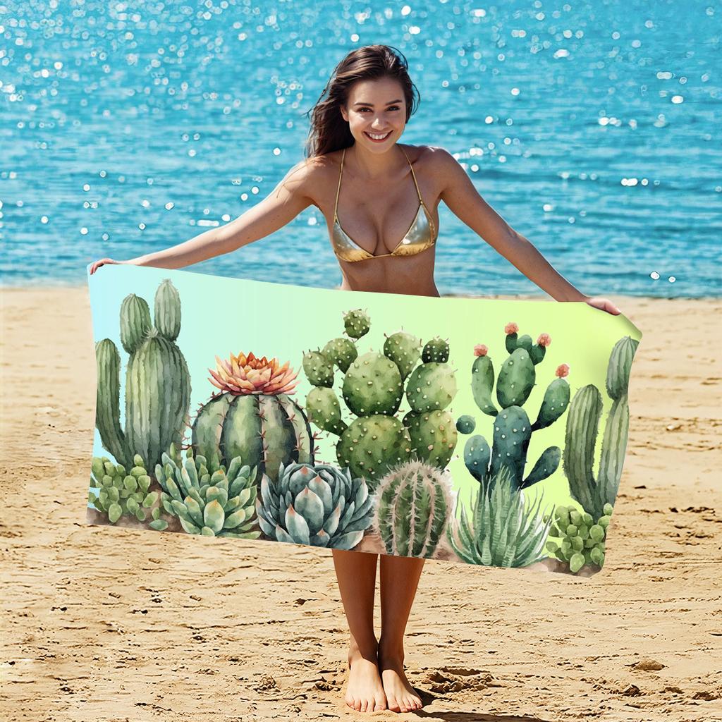 Locomotive Enthusiasts Sports Towels Quick-drying Double-sided Velvet Beach Towels Printed Bath Towels