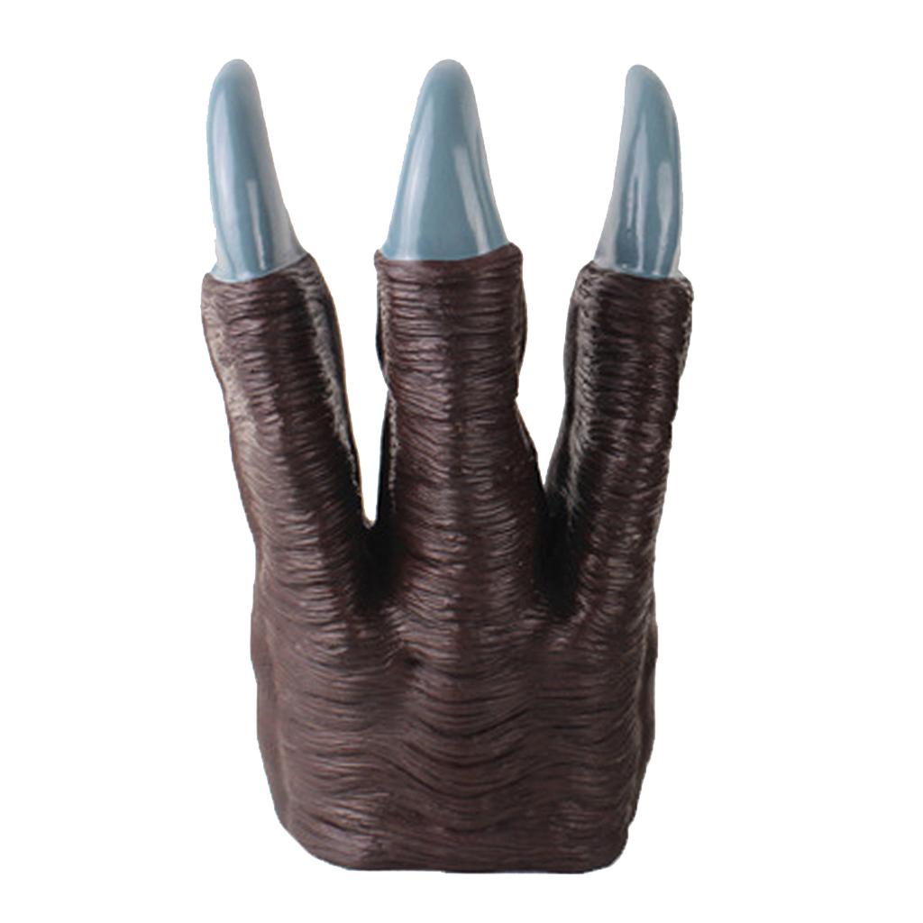 Dinosaur Glove Toy Brown Puppet Gloves Realistic Dragon Claws Monster Cosplay for Halloween Party